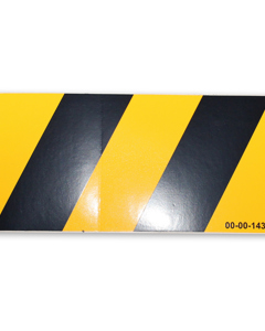 Aufkleber: Warnband gelb/schwarz 100x50mm